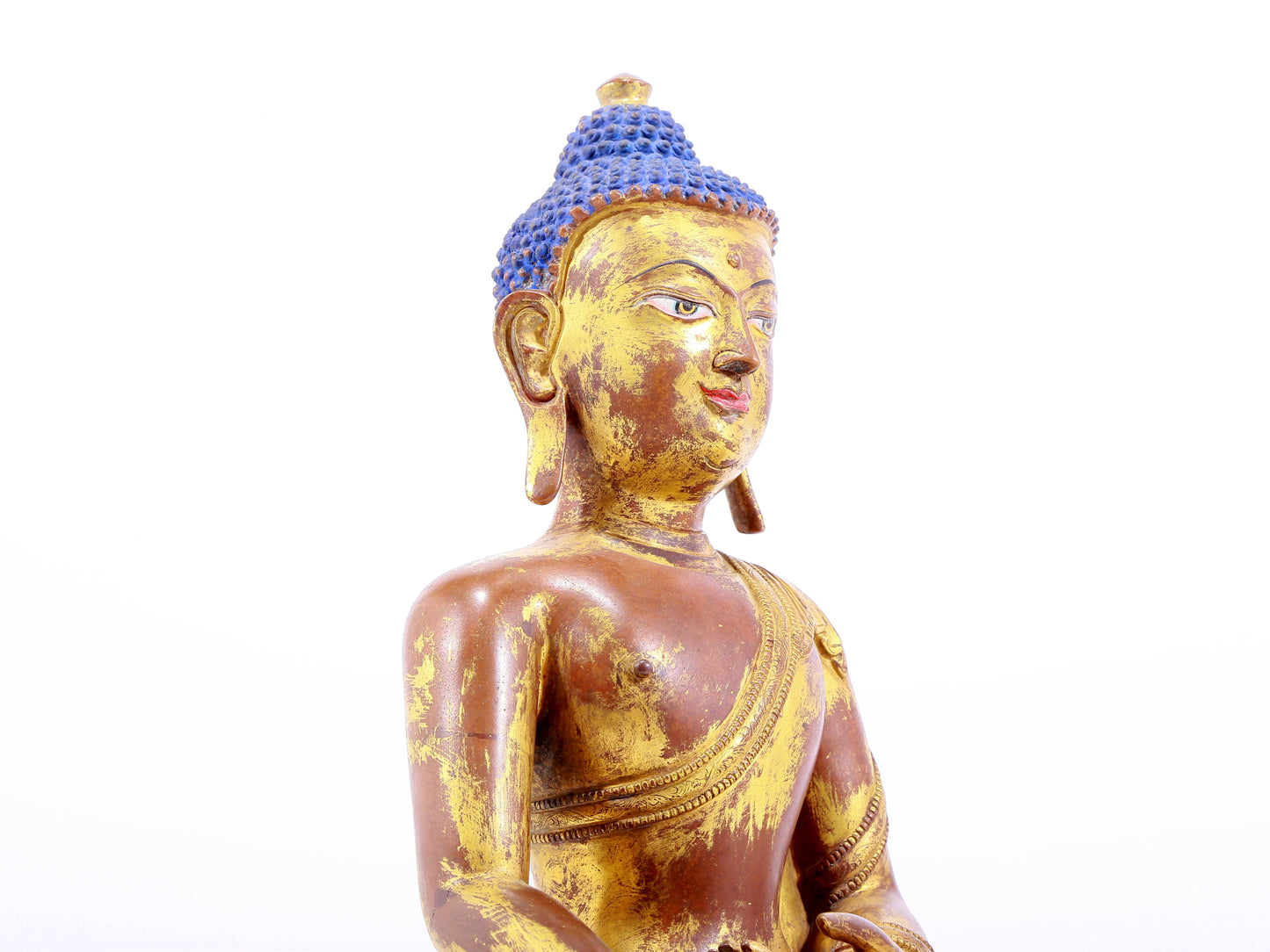 A Magnificent Gilt-Bronze Figure Of Buddha Shakyamuni