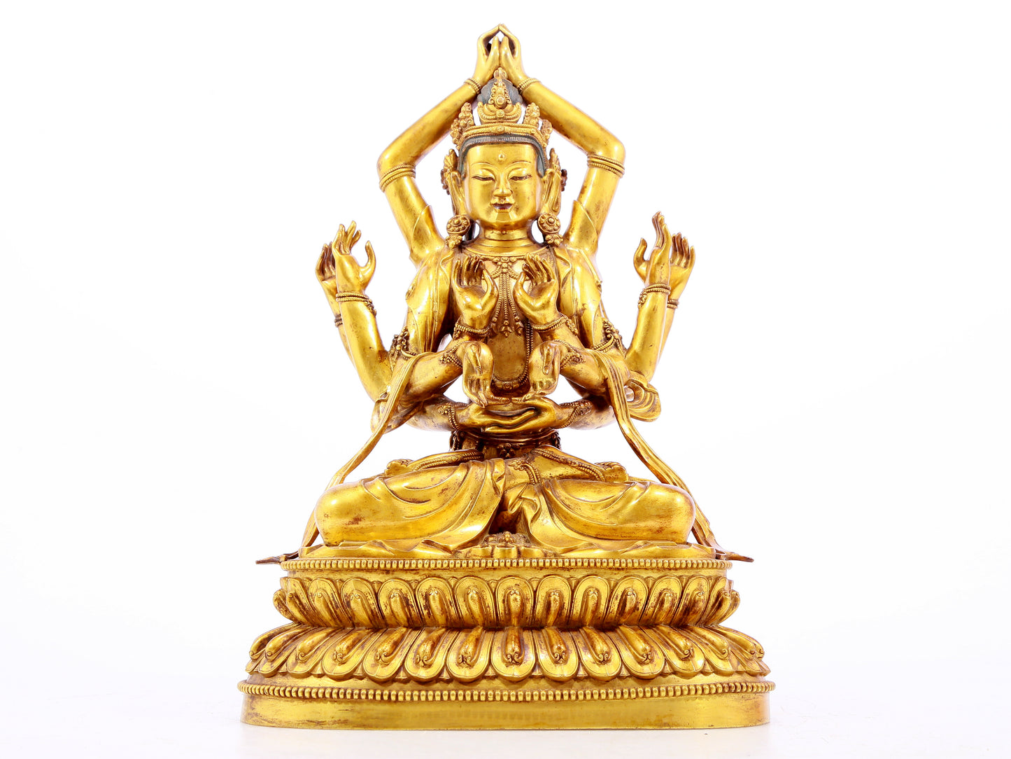 Magnificent Gilt-Bronze Figure Of Bodhisattva