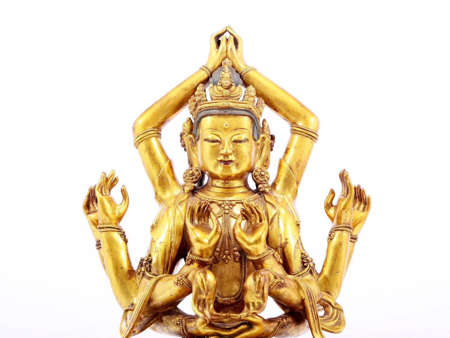 Magnificent Gilt-Bronze Figure Of Bodhisattva