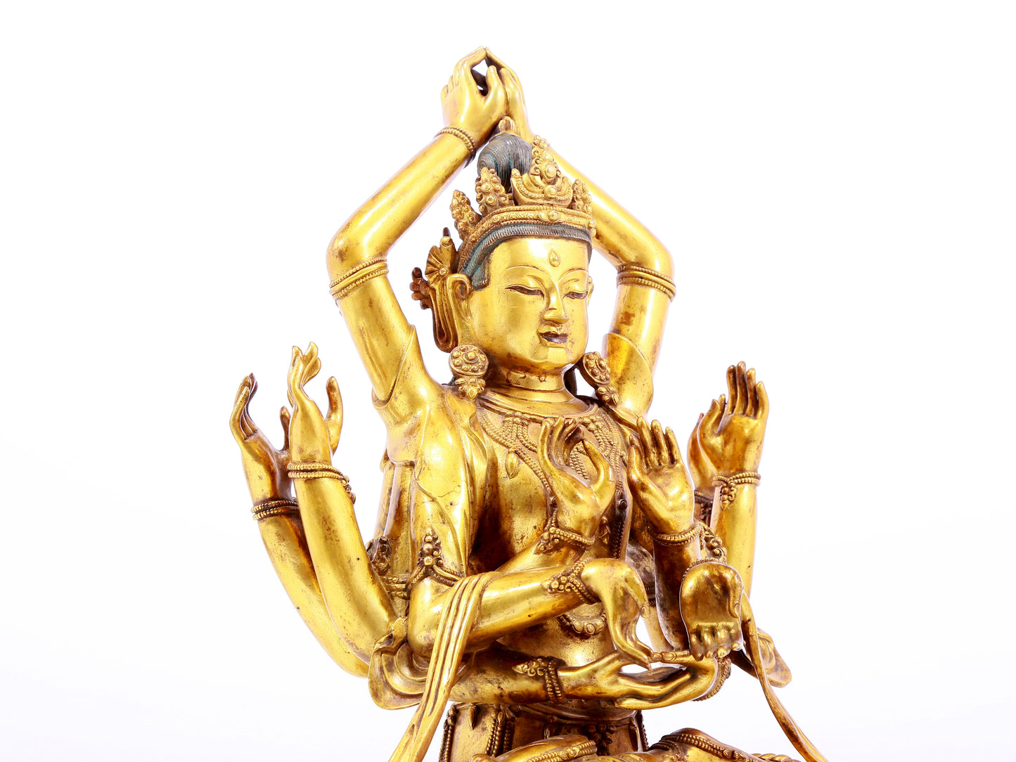 Magnificent Gilt-Bronze Figure Of Bodhisattva