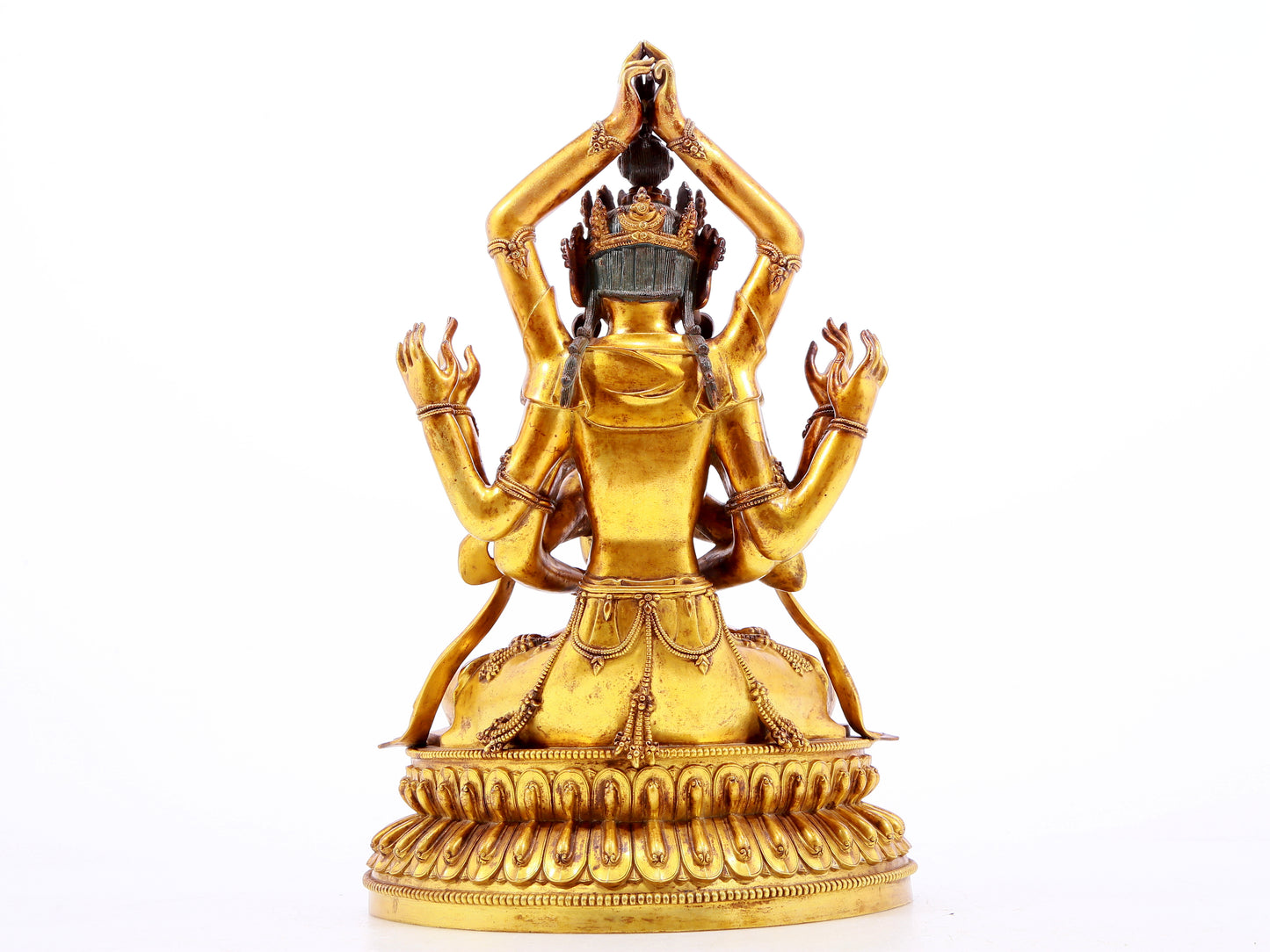 Magnificent Gilt-Bronze Figure Of Bodhisattva