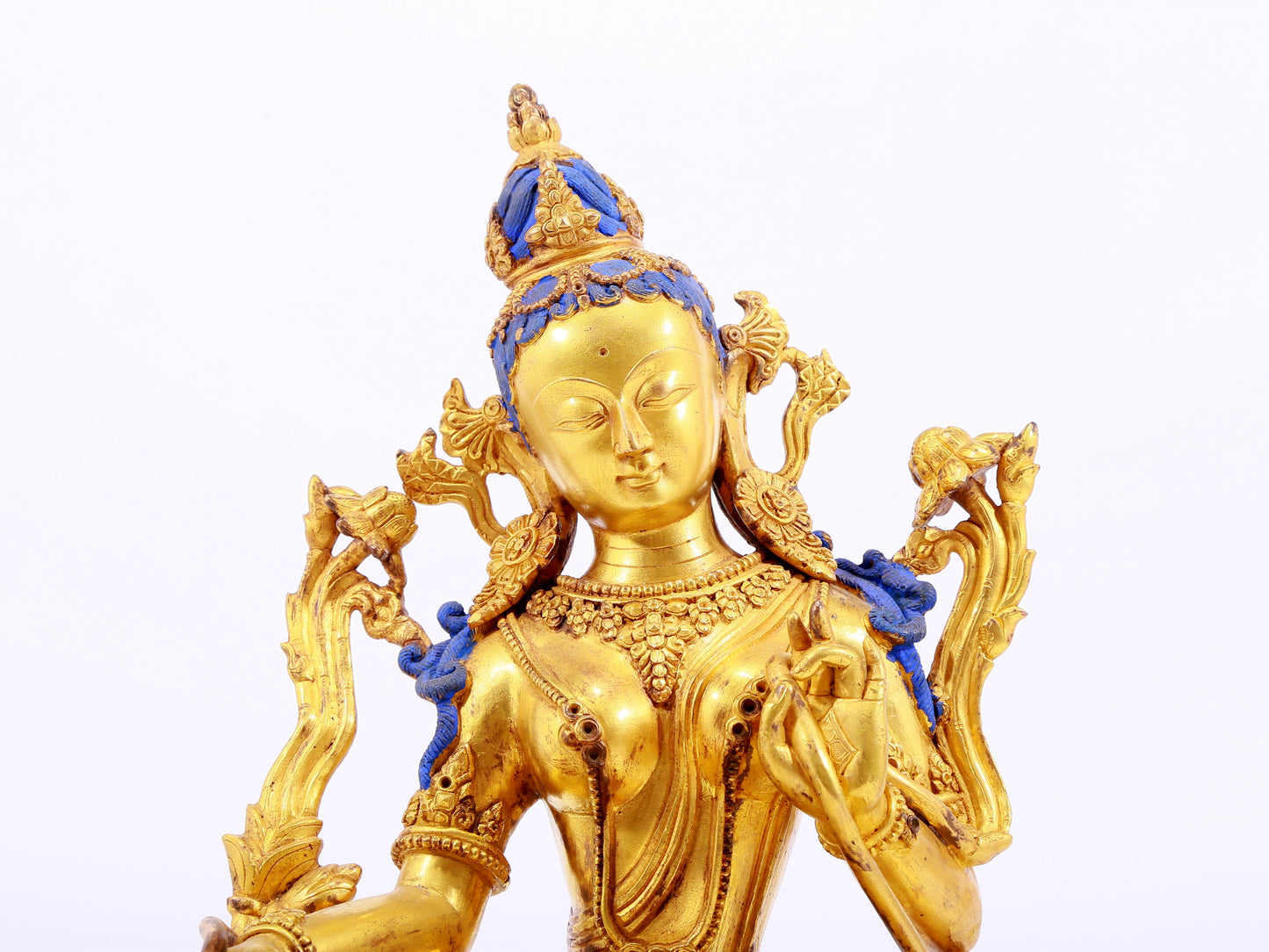 Magnificent Gilt-Bronze Figure Of Green Tara