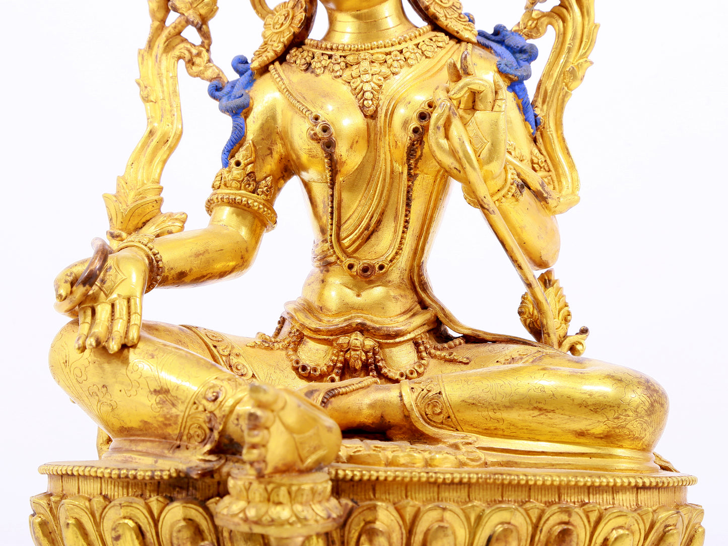 Magnificent Gilt-Bronze Figure Of Green Tara