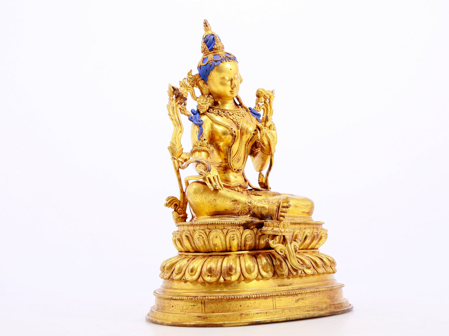 Magnificent Gilt-Bronze Figure Of Green Tara