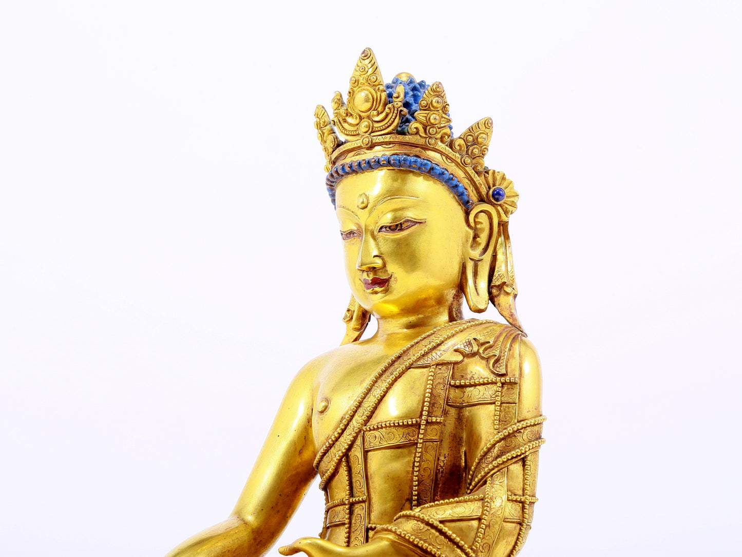 Wonderful Gilt-Bronze Figure Of Bodhisattva