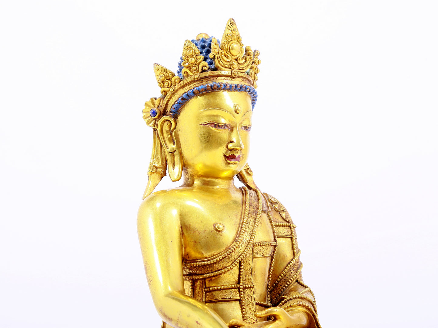 Wonderful Gilt-Bronze Figure Of Bodhisattva