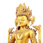 A gilt bronze statue of Bodhisattva