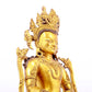 A gilt bronze statue of Bodhisattva