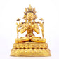 A gilt bronze statue of Tara inlaid with hundreds of treasures