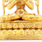 A gilt bronze statue of Tara inlaid with hundreds of treasures