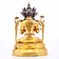 A gilt bronze statue of Tara inlaid with hundreds of treasures