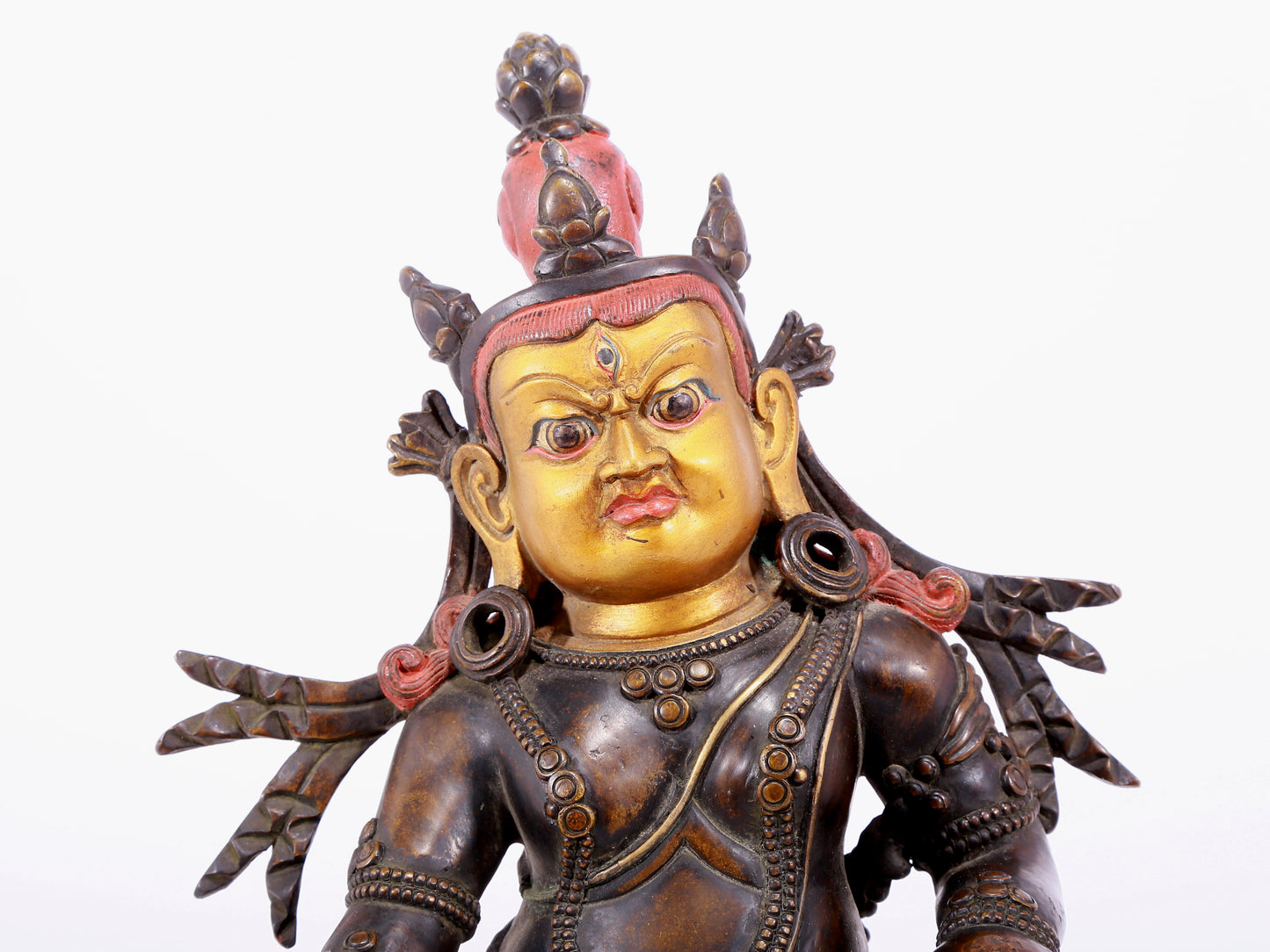 Magnificent Gilt-Bronze Figure Of Kubera