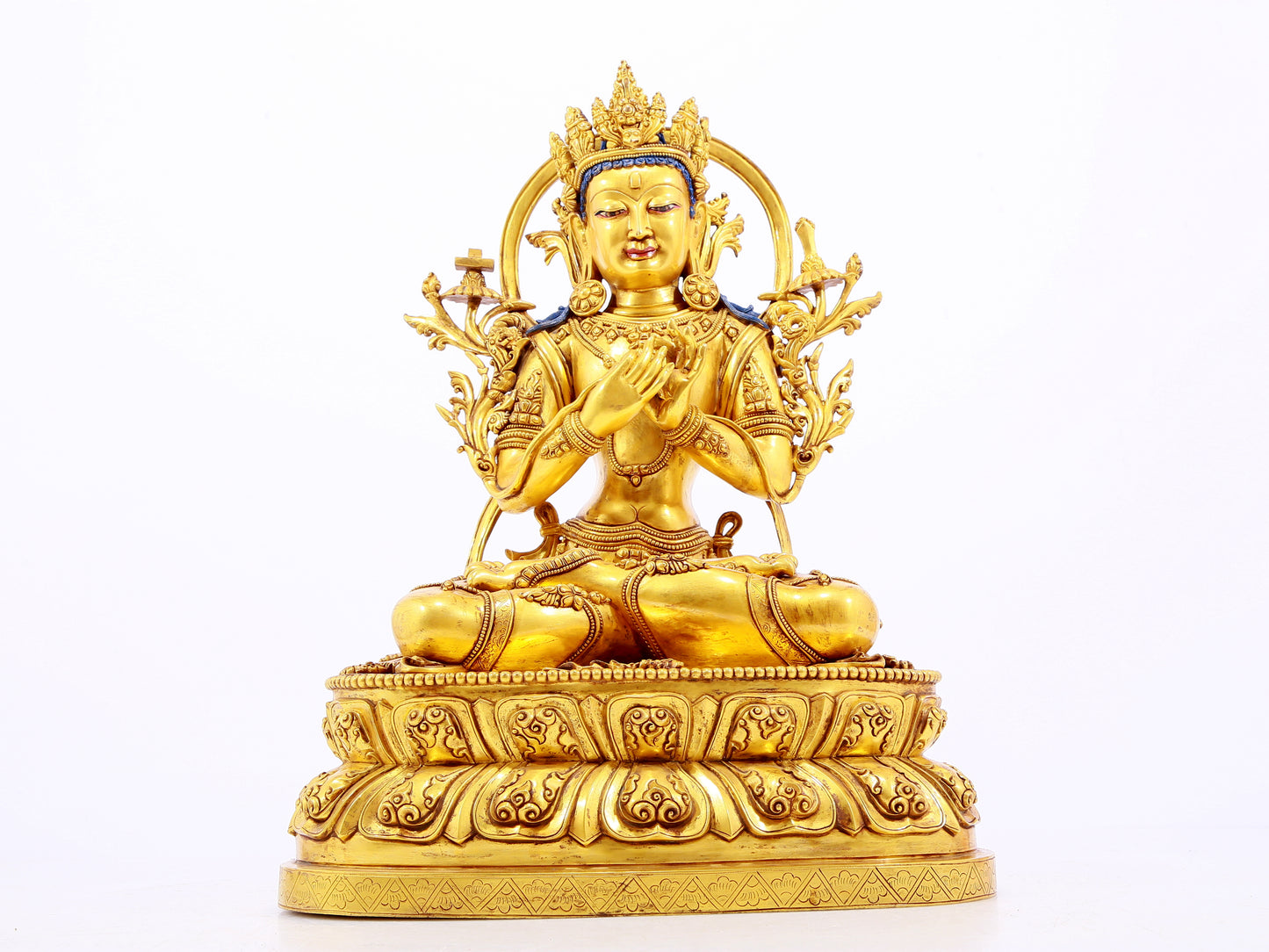 Magnificent Gilt-Bronze Figure Of Manjusri