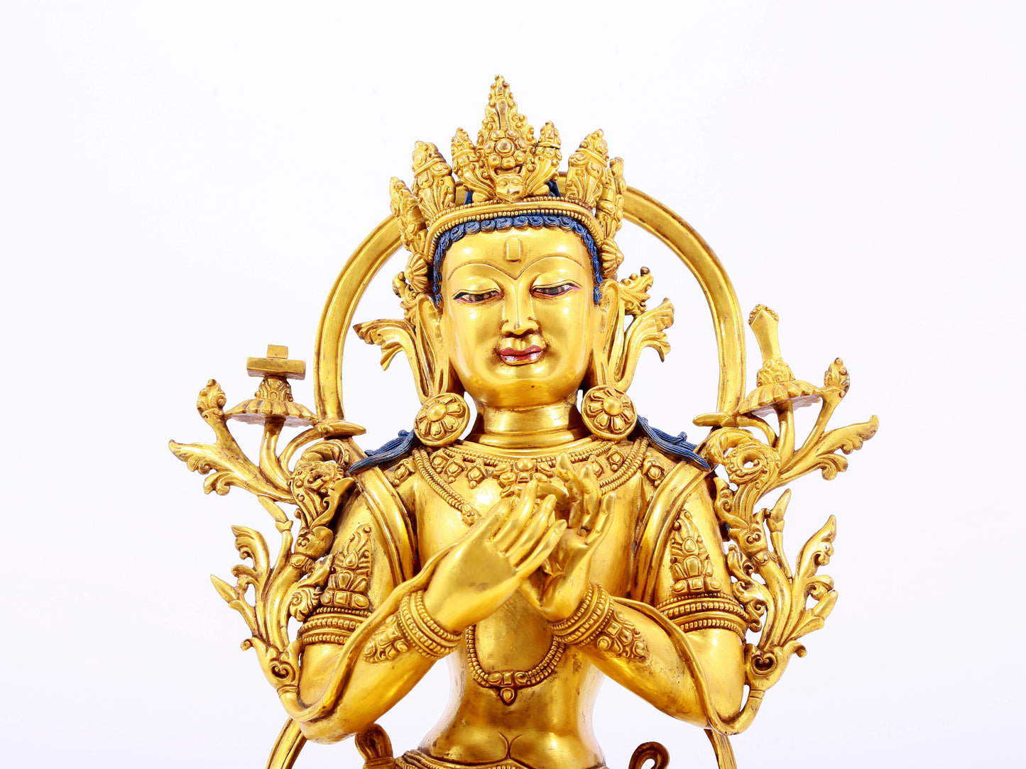 Magnificent Gilt-Bronze Figure Of Manjusri