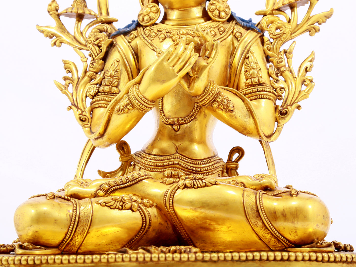 Magnificent Gilt-Bronze Figure Of Manjusri