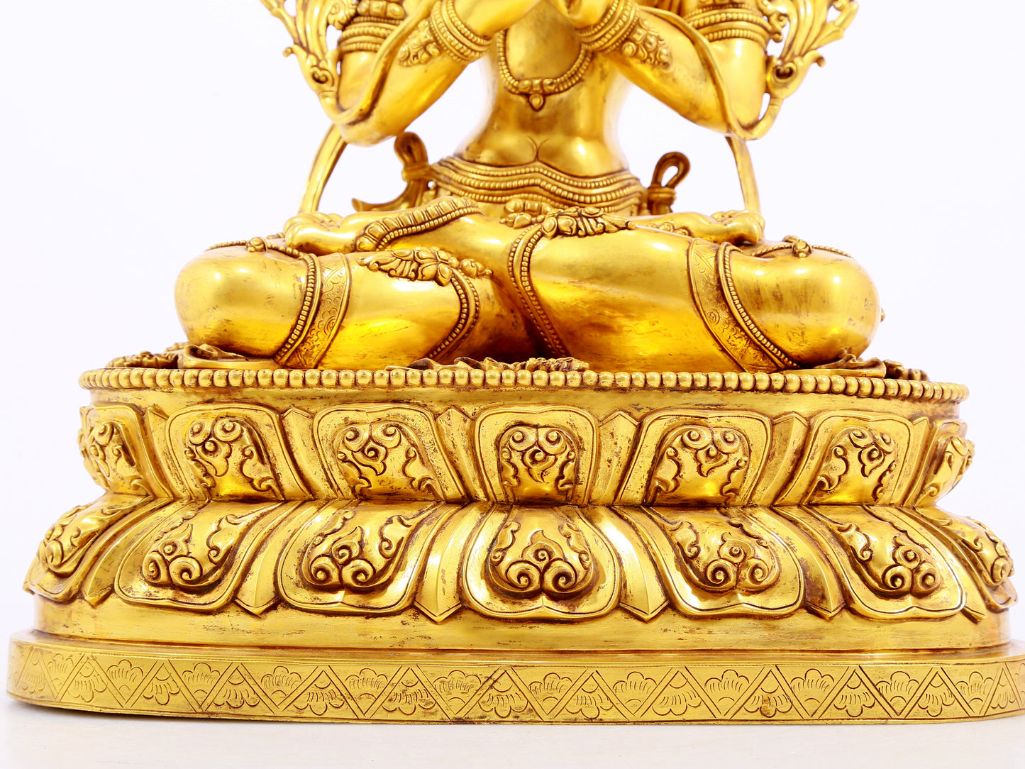 Magnificent Gilt-Bronze Figure Of Manjusri