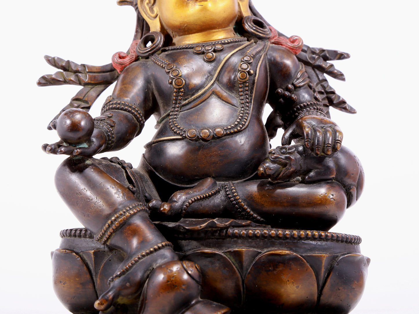 Magnificent Gilt-Bronze Figure Of Kubera