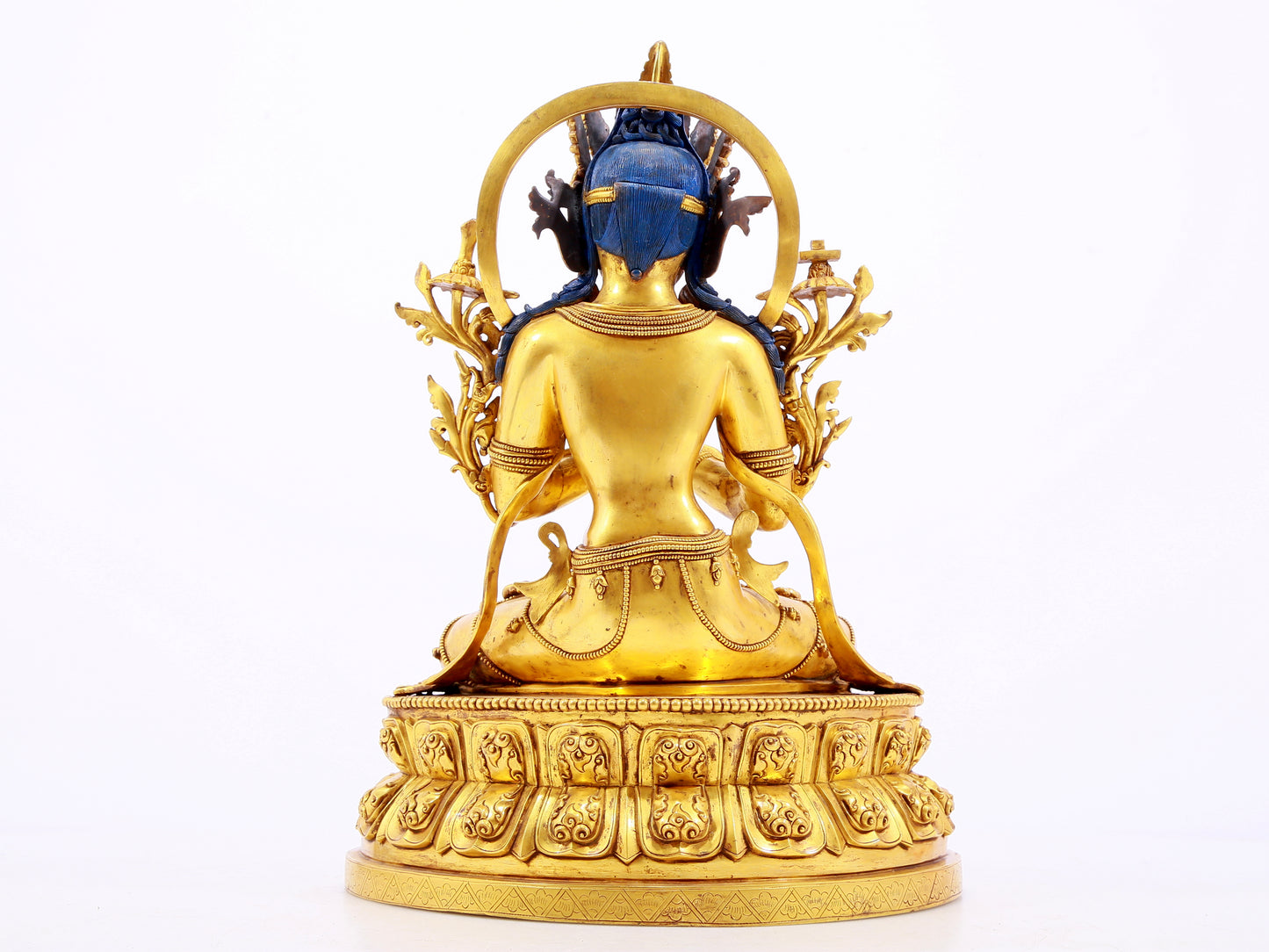 Magnificent Gilt-Bronze Figure Of Manjusri