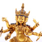 A gilt bronze Vajra statue