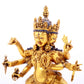 A gilt bronze Vajra statue