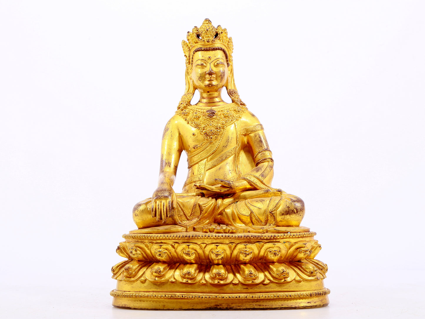 Magnificent Gilt-Bronze Figure Of Bodhisattva