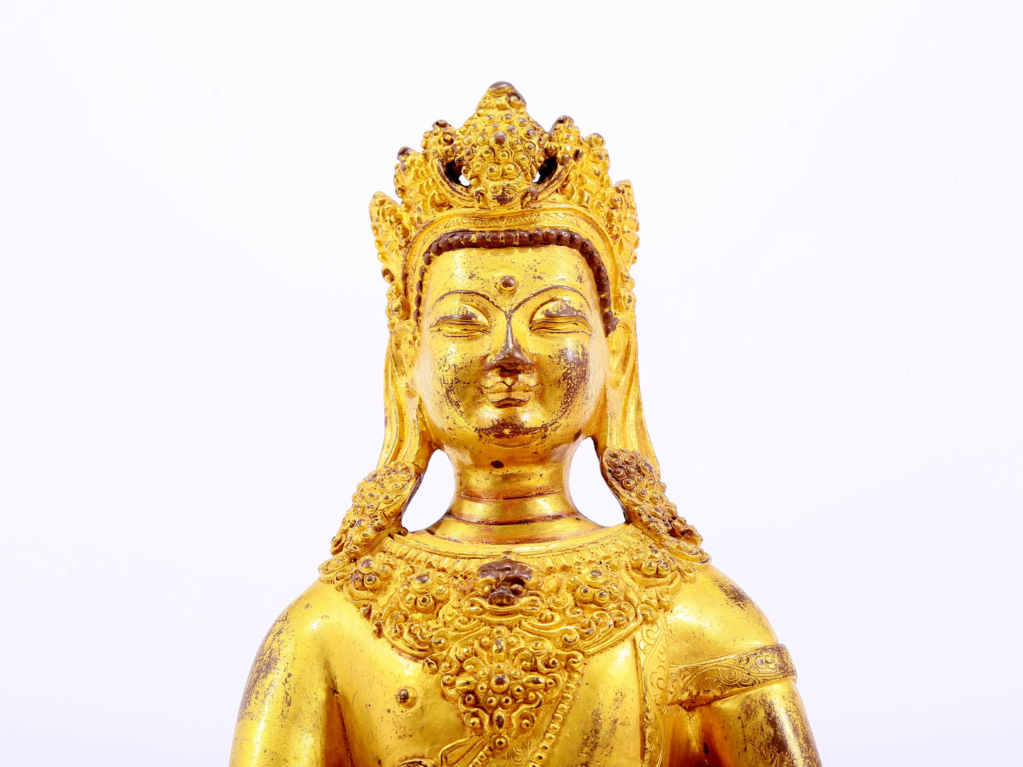 Magnificent Gilt-Bronze Figure Of Bodhisattva