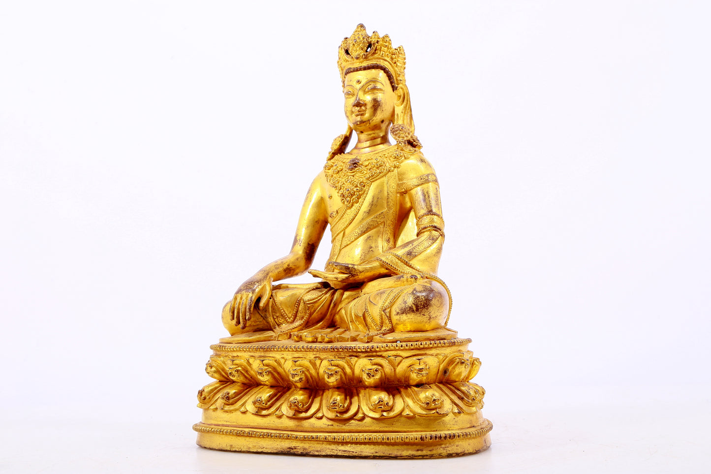 Magnificent Gilt-Bronze Figure Of Bodhisattva