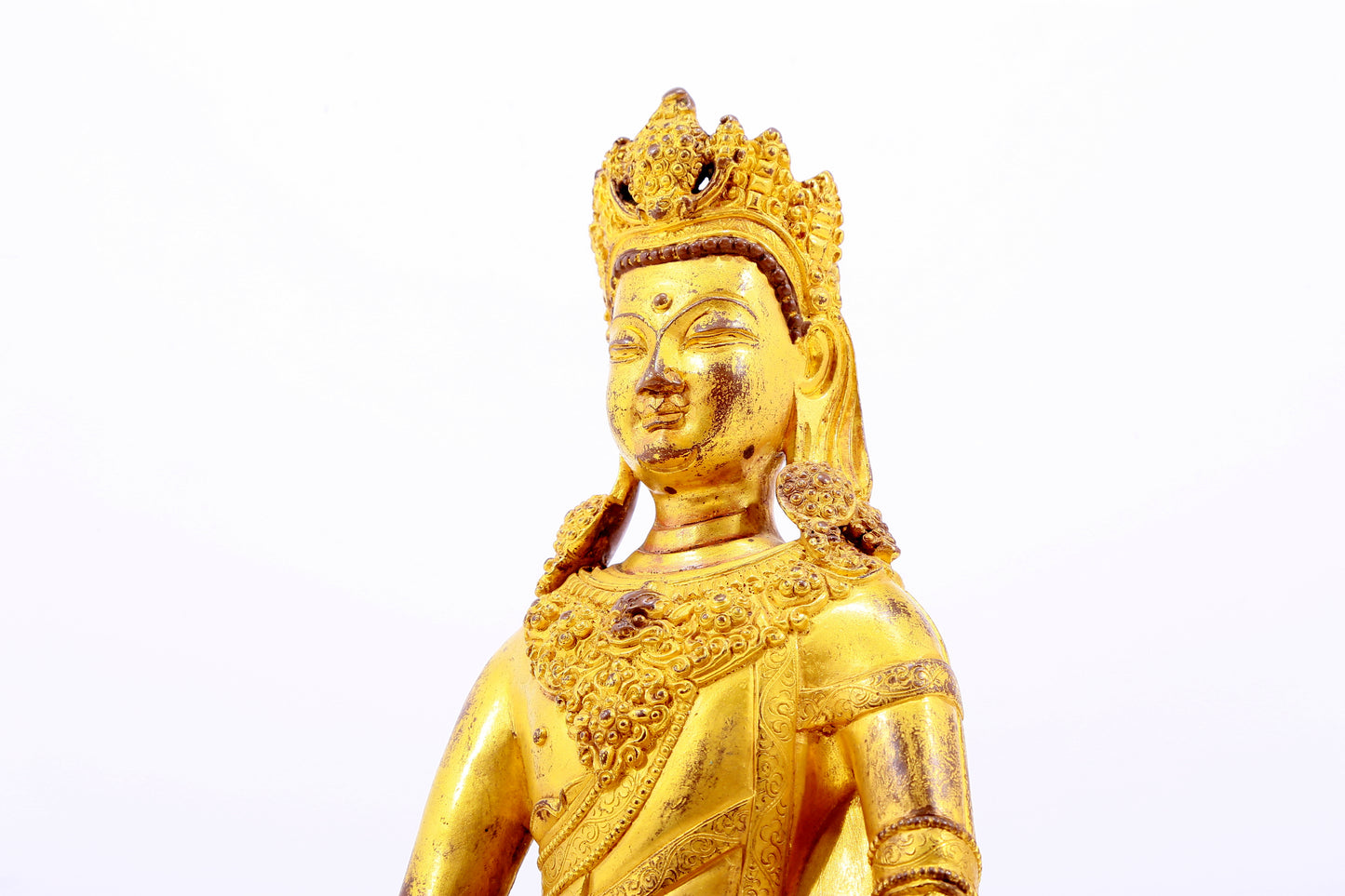 Magnificent Gilt-Bronze Figure Of Bodhisattva