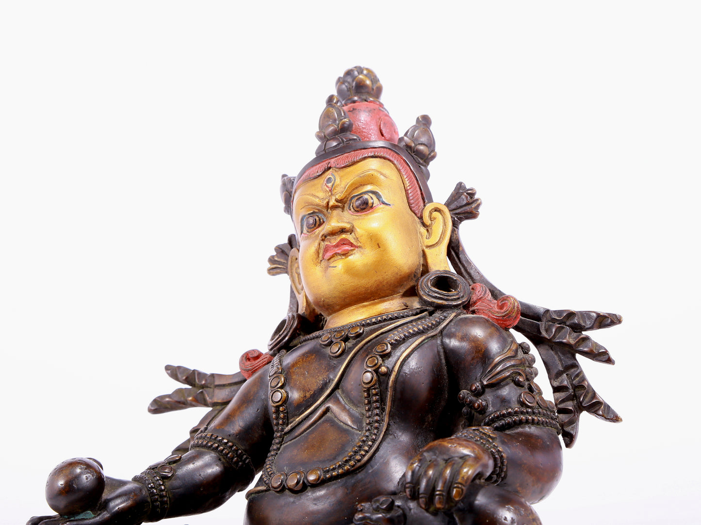 Magnificent Gilt-Bronze Figure Of Kubera