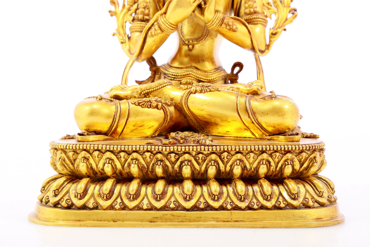 Magnificent Gilt-Bronze Figure Of Manjusri