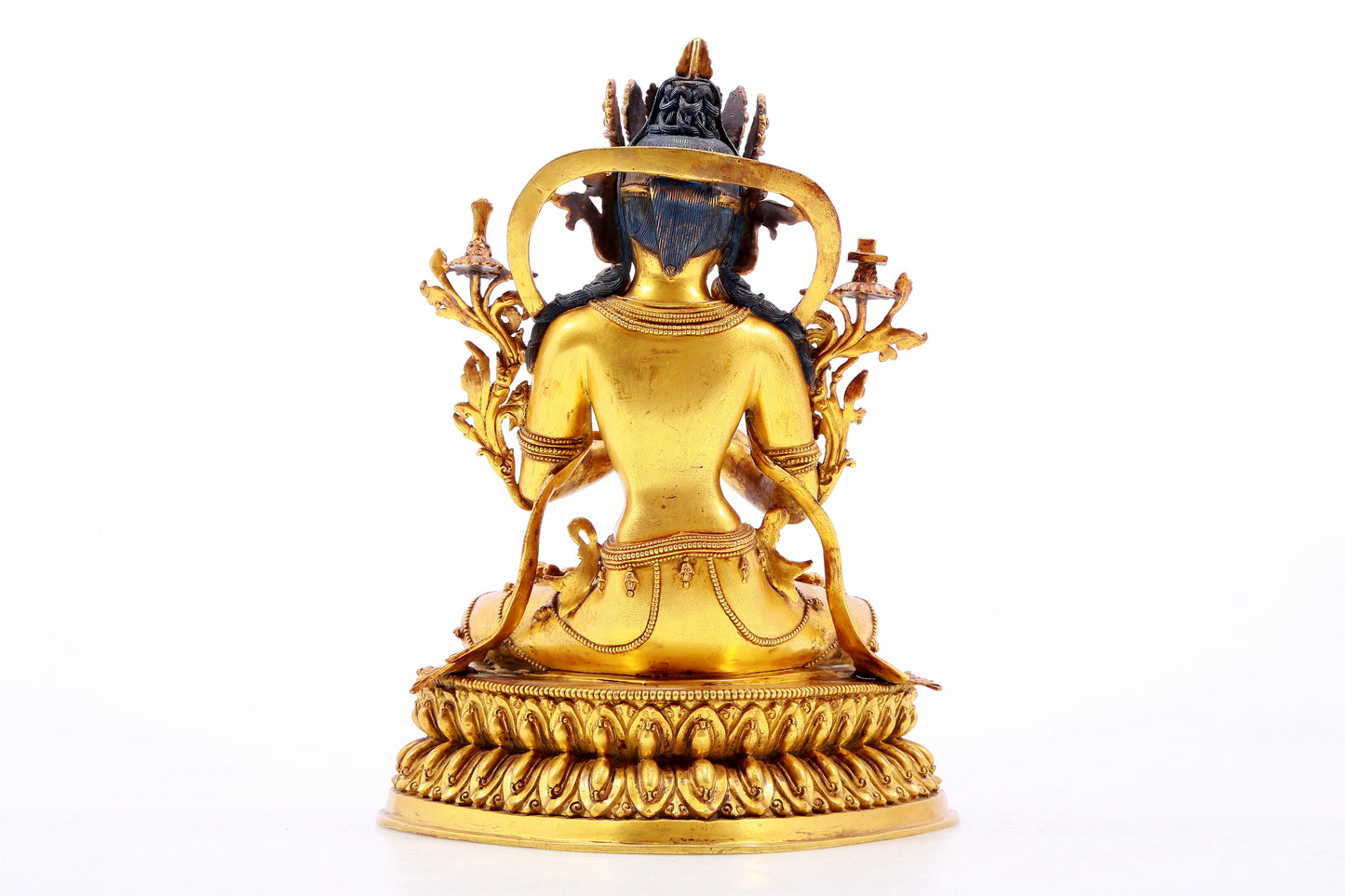 Magnificent Gilt-Bronze Figure Of Manjusri