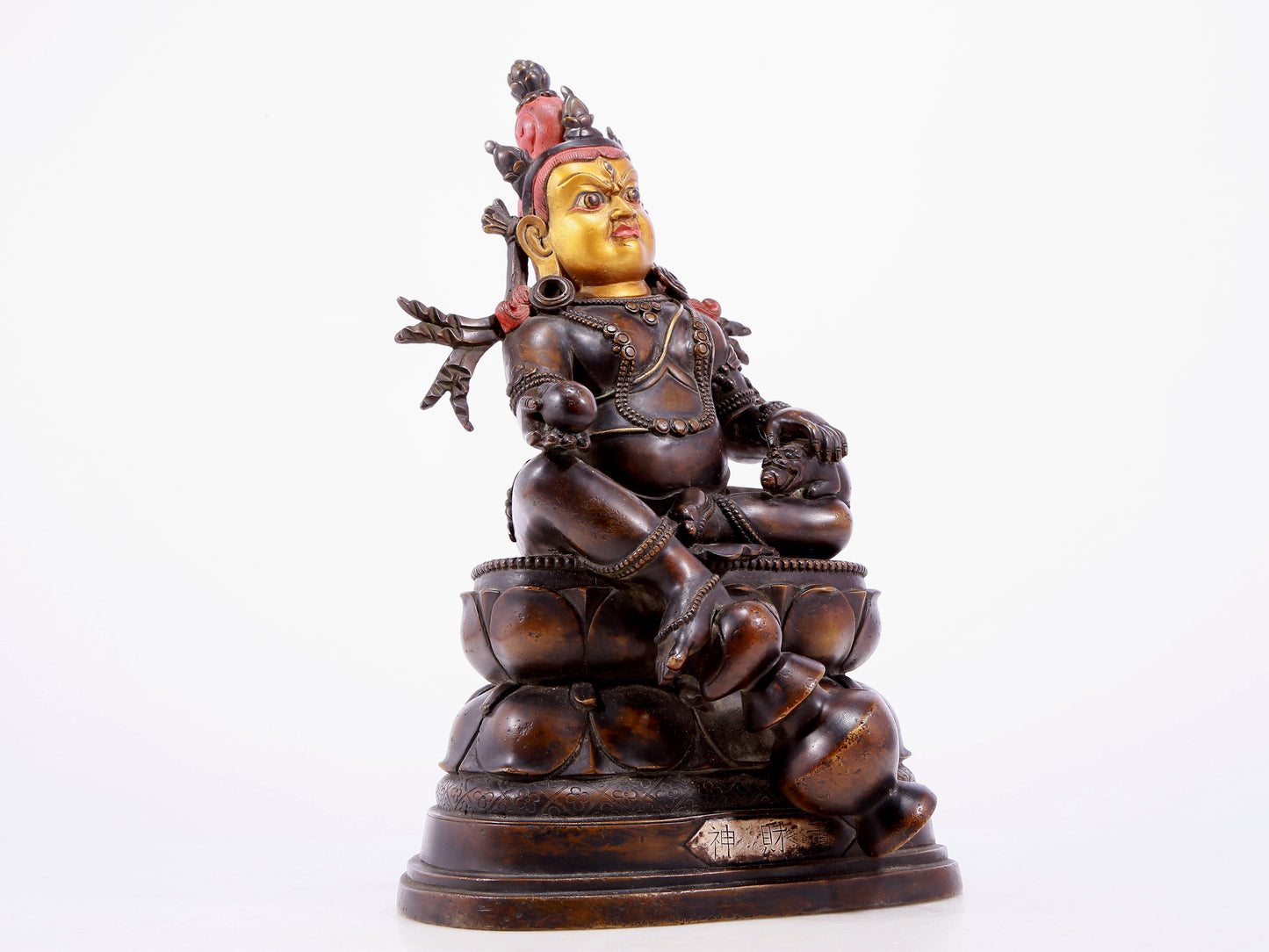 Magnificent Gilt-Bronze Figure Of Kubera