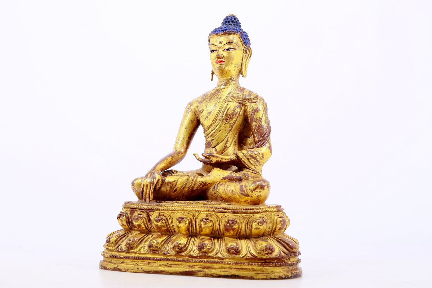 A Magnificent Gilt-Bronze Figure Of Buddha Shakyamuni