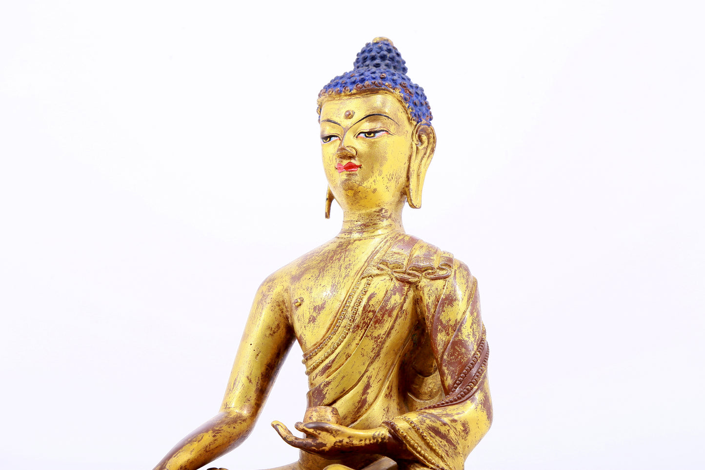 A Magnificent Gilt-Bronze Figure Of Buddha Shakyamuni