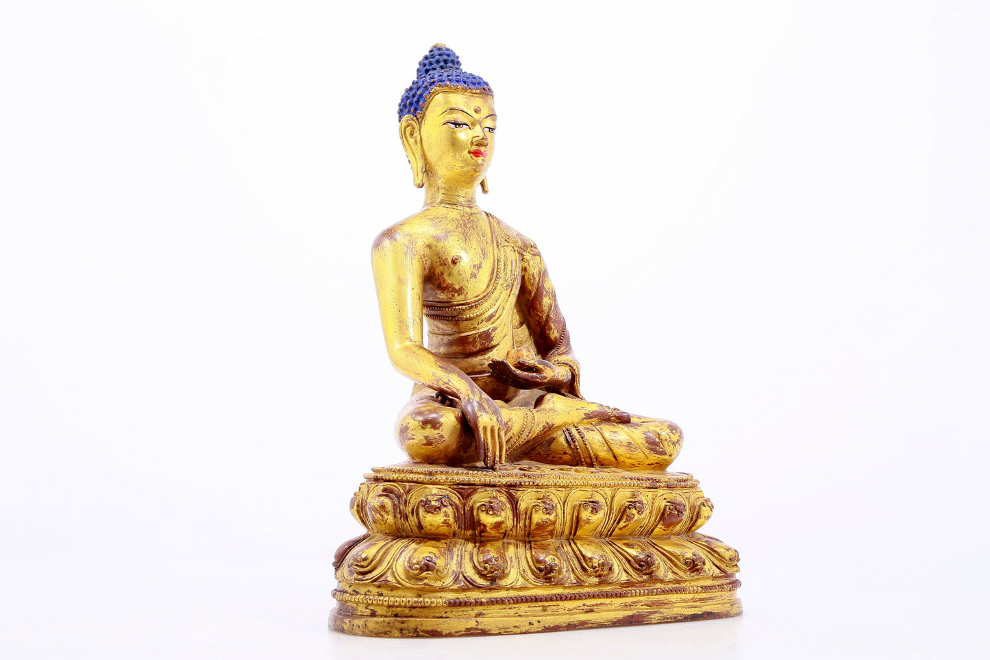 A Magnificent Gilt-Bronze Figure Of Buddha Shakyamuni