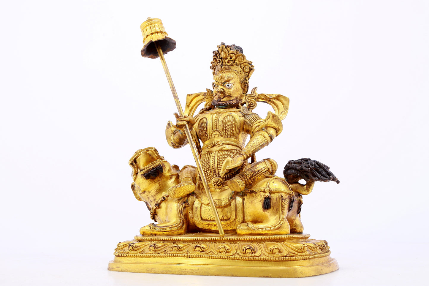 Magnificent Gilt-Bronze Figure Of Vaishravana