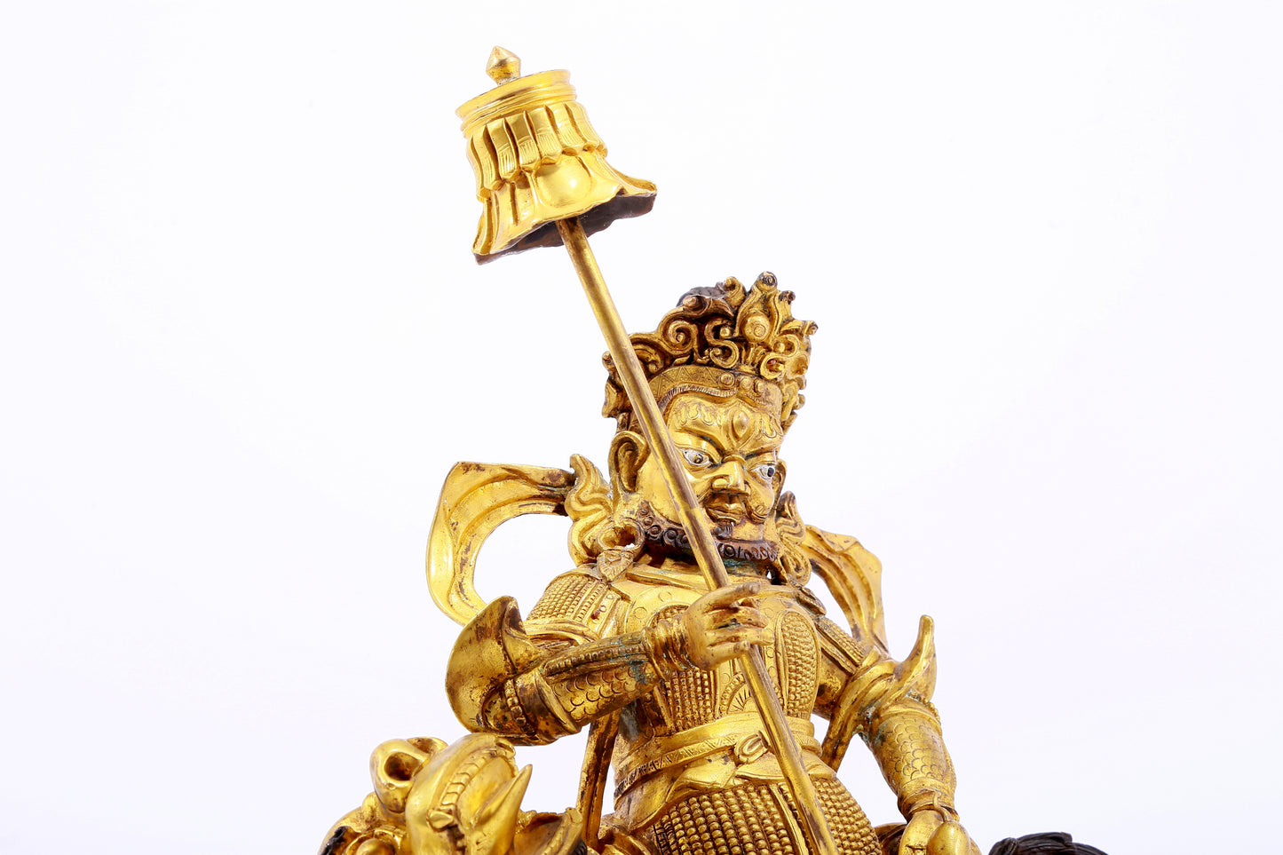 Magnificent Gilt-Bronze Figure Of Vaishravana