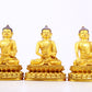 Three gilt bronze statues of Sakyamuni