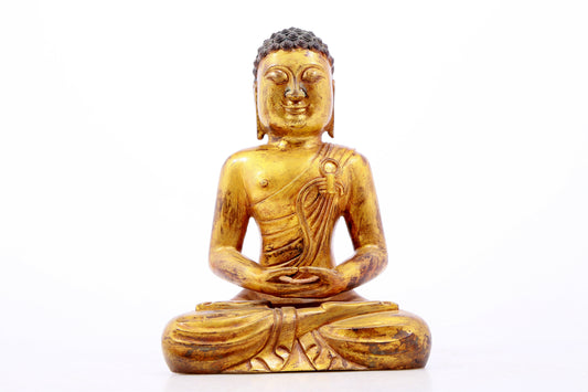 A Magnificent Gilt-Bronze Figure Of Buddha Shakyamuni