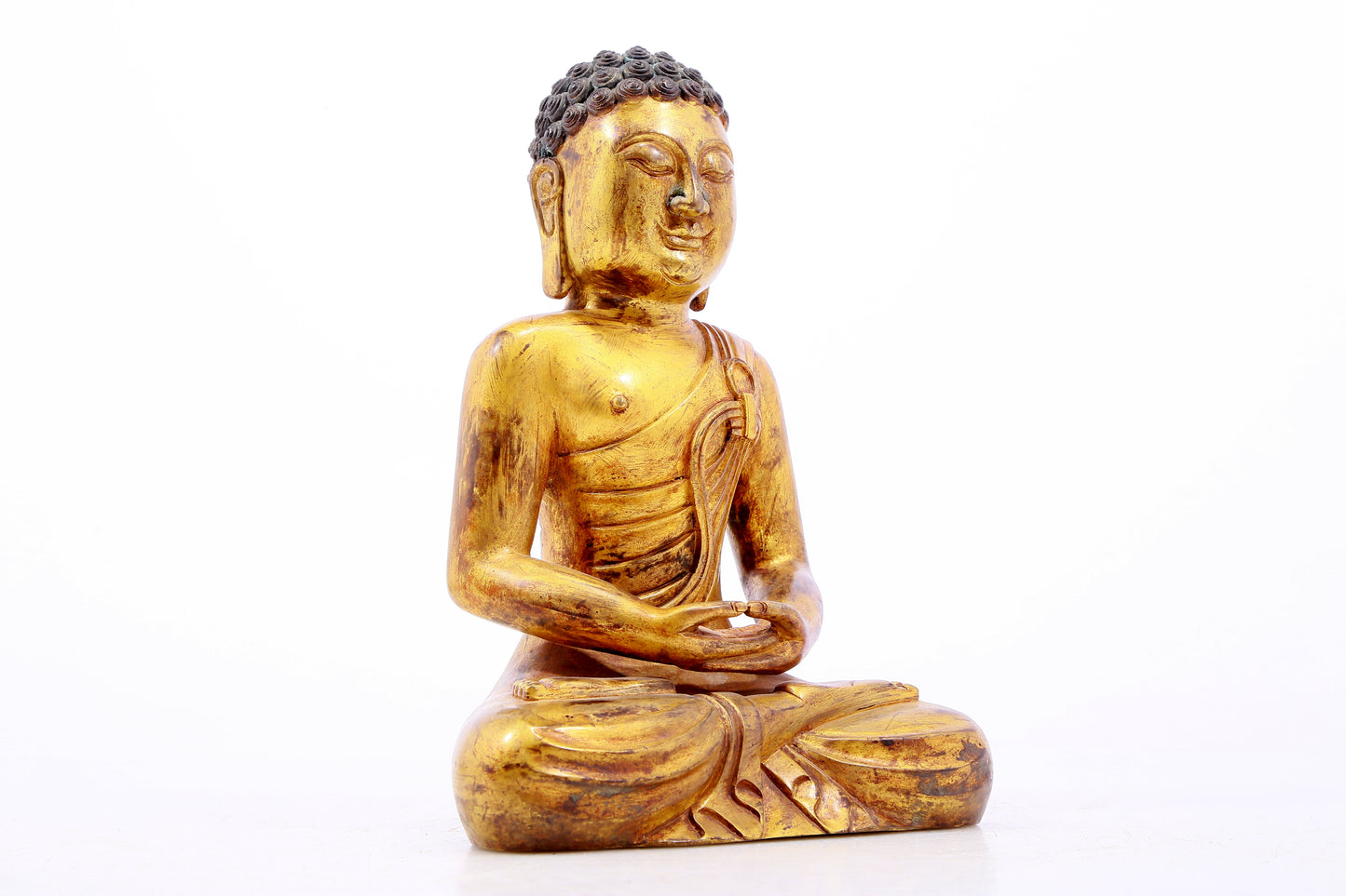 A Magnificent Gilt-Bronze Figure Of Buddha Shakyamuni