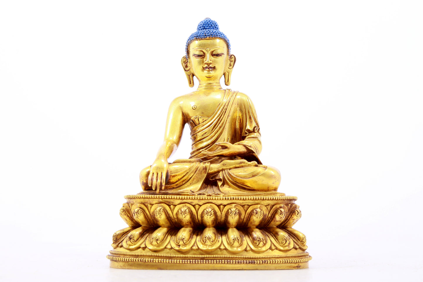 A Magnificent Gilt-Bronze Figure Of Buddha Shakyamuni