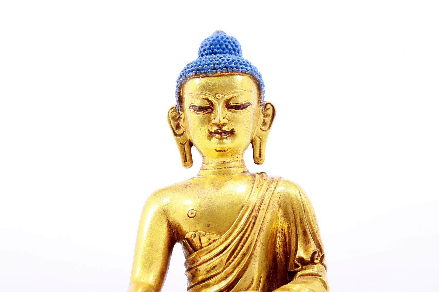 A Magnificent Gilt-Bronze Figure Of Buddha Shakyamuni