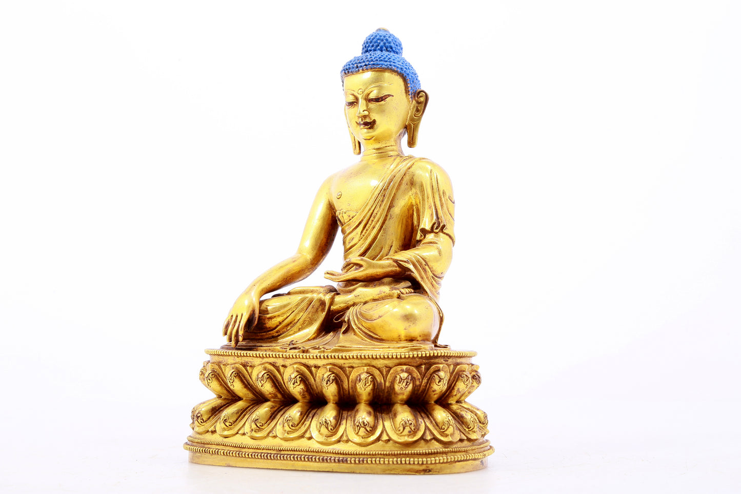 A Magnificent Gilt-Bronze Figure Of Buddha Shakyamuni