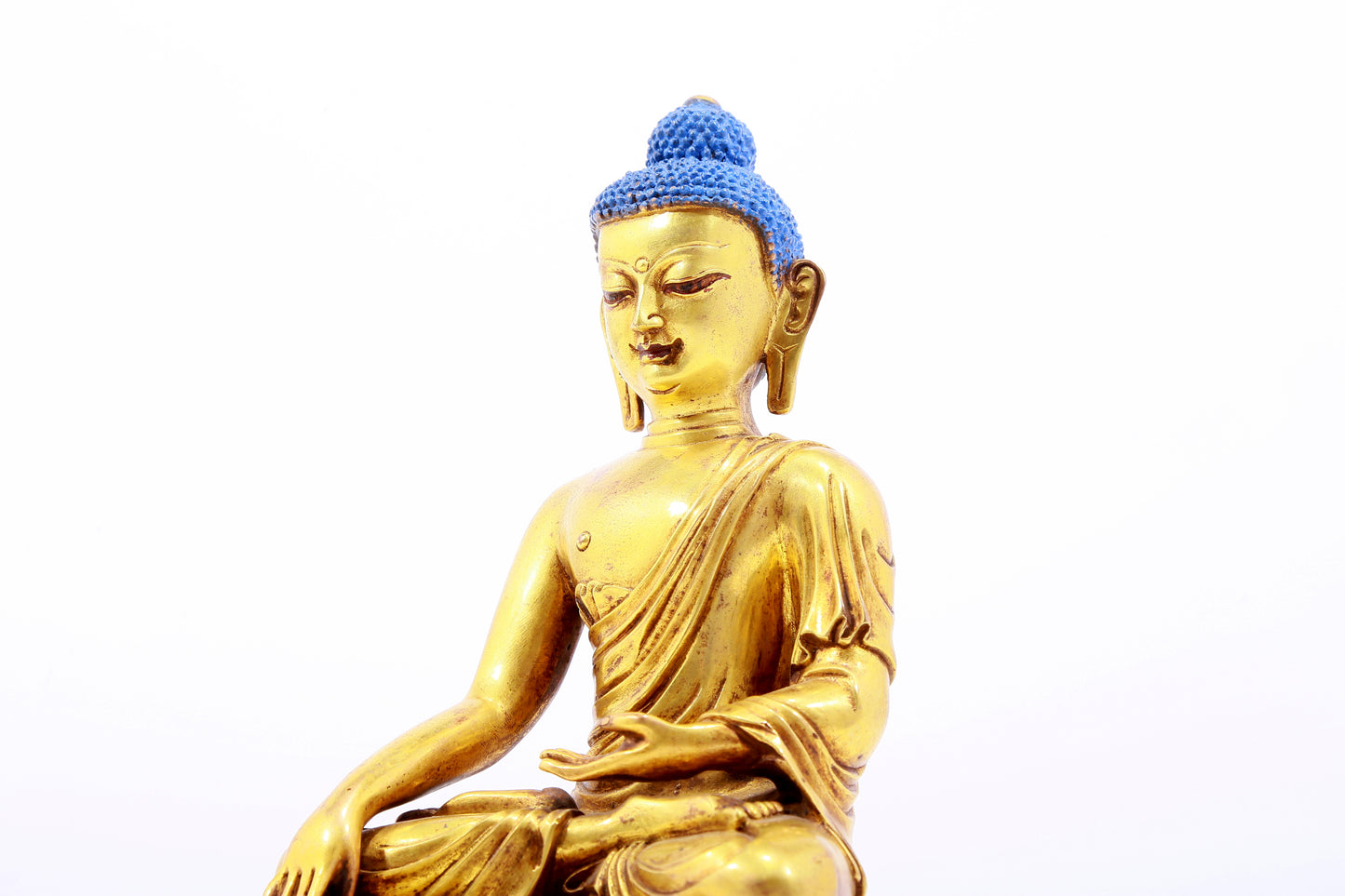 A Magnificent Gilt-Bronze Figure Of Buddha Shakyamuni