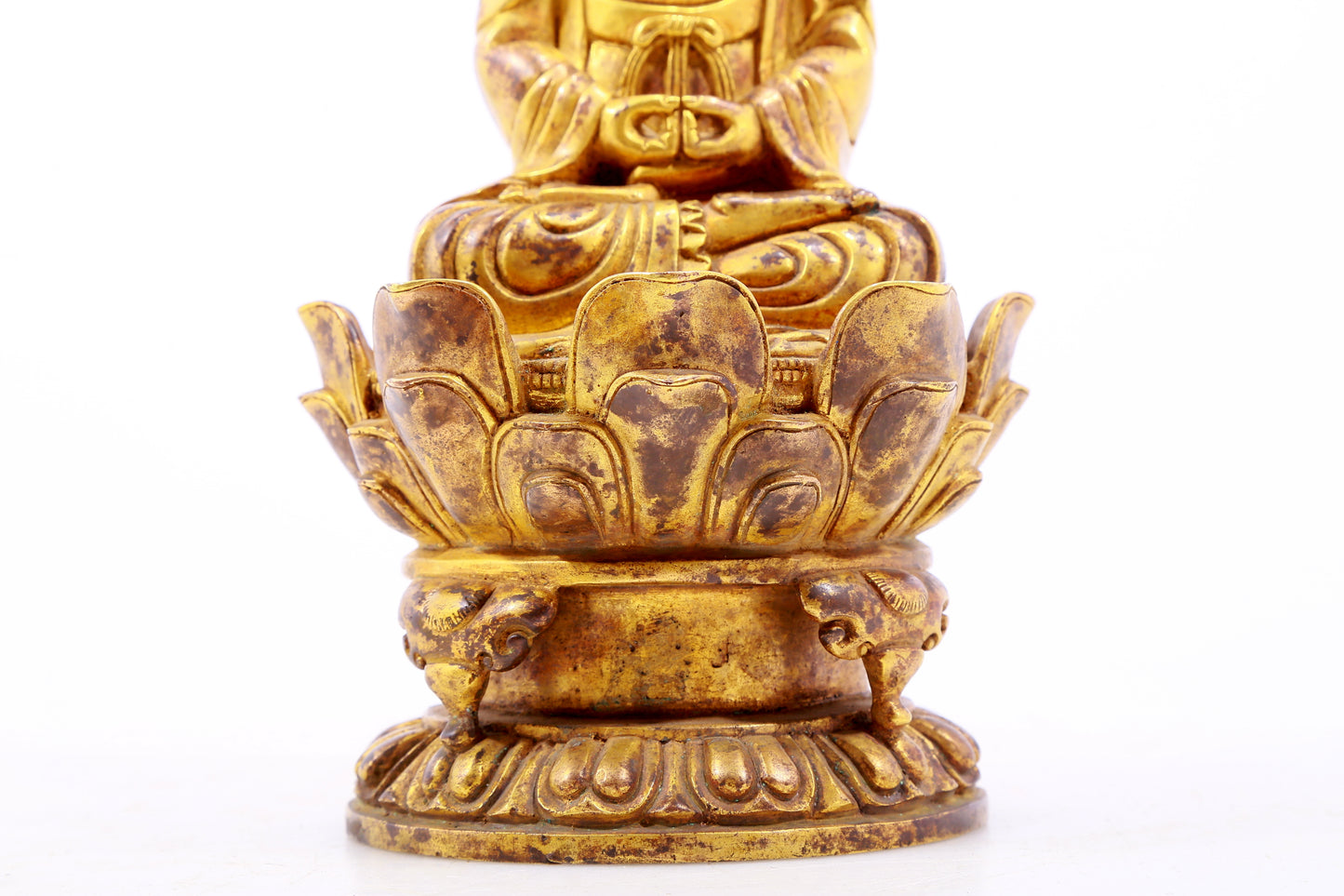 Wonderful Gilt-Bronze Figure Of Buddha Shakyamuni With Inscriptions