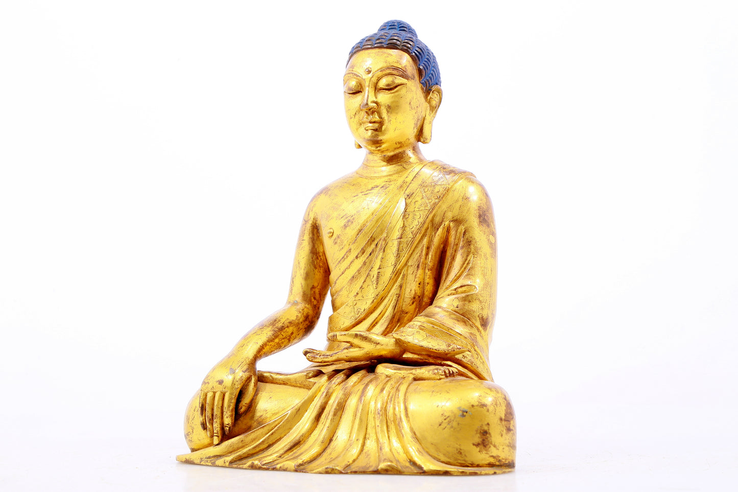 Three Magnificent Gilt-Bronze Figures Of Buddha