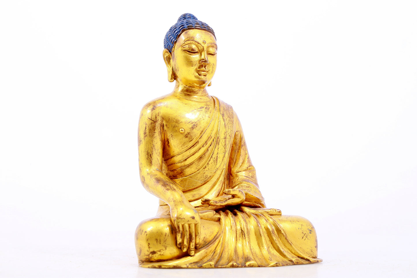 Three Magnificent Gilt-Bronze Figures Of Buddha