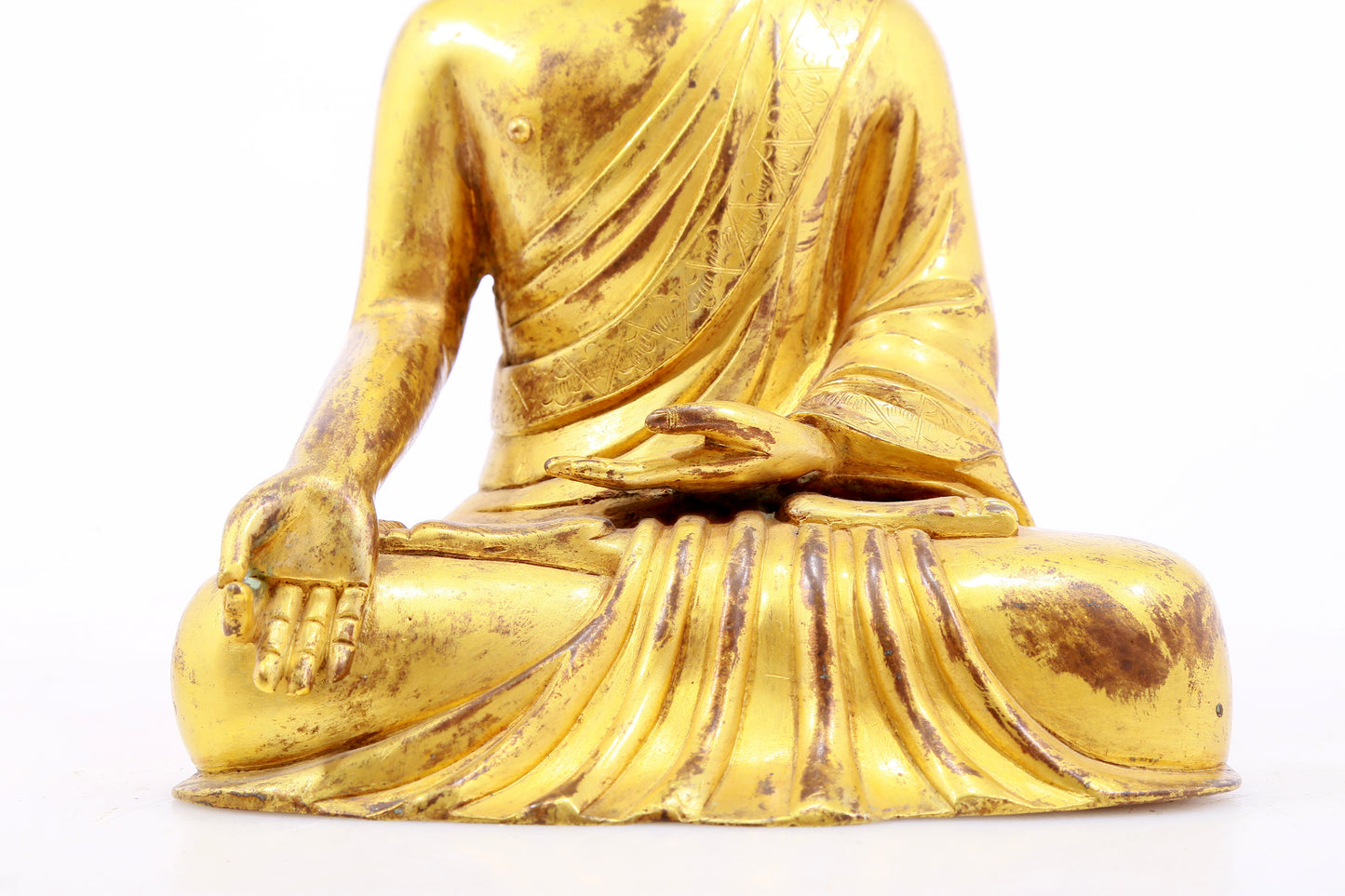 Three Magnificent Gilt-Bronze Figures Of Buddha