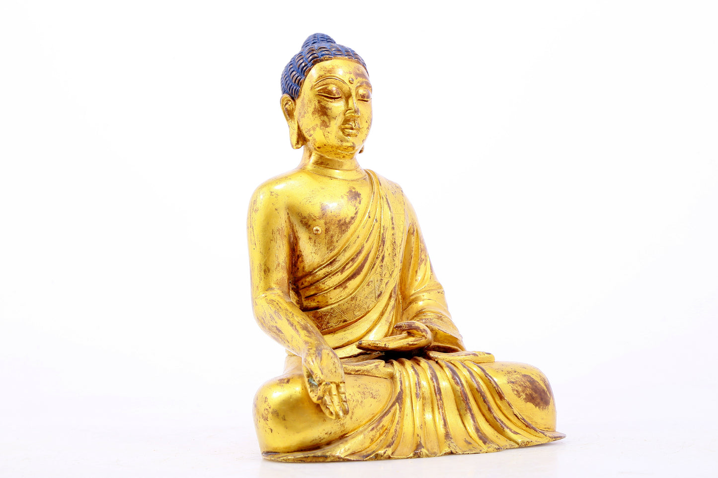 Three Magnificent Gilt-Bronze Figures Of Buddha