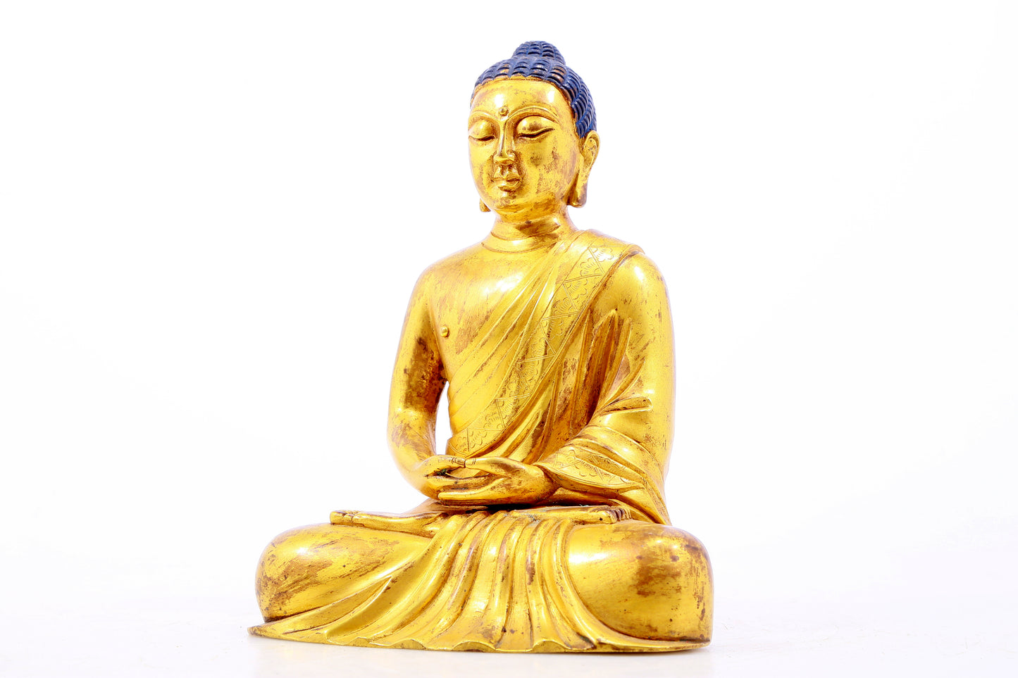 Three Magnificent Gilt-Bronze Figures Of Buddha